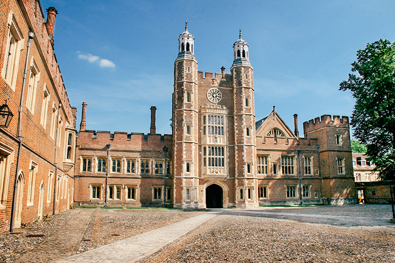 Eton College grounds and building from a side angle